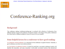 Tablet Screenshot of conference-ranking.org